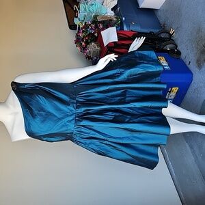 One Shoulder Tea Length Dress